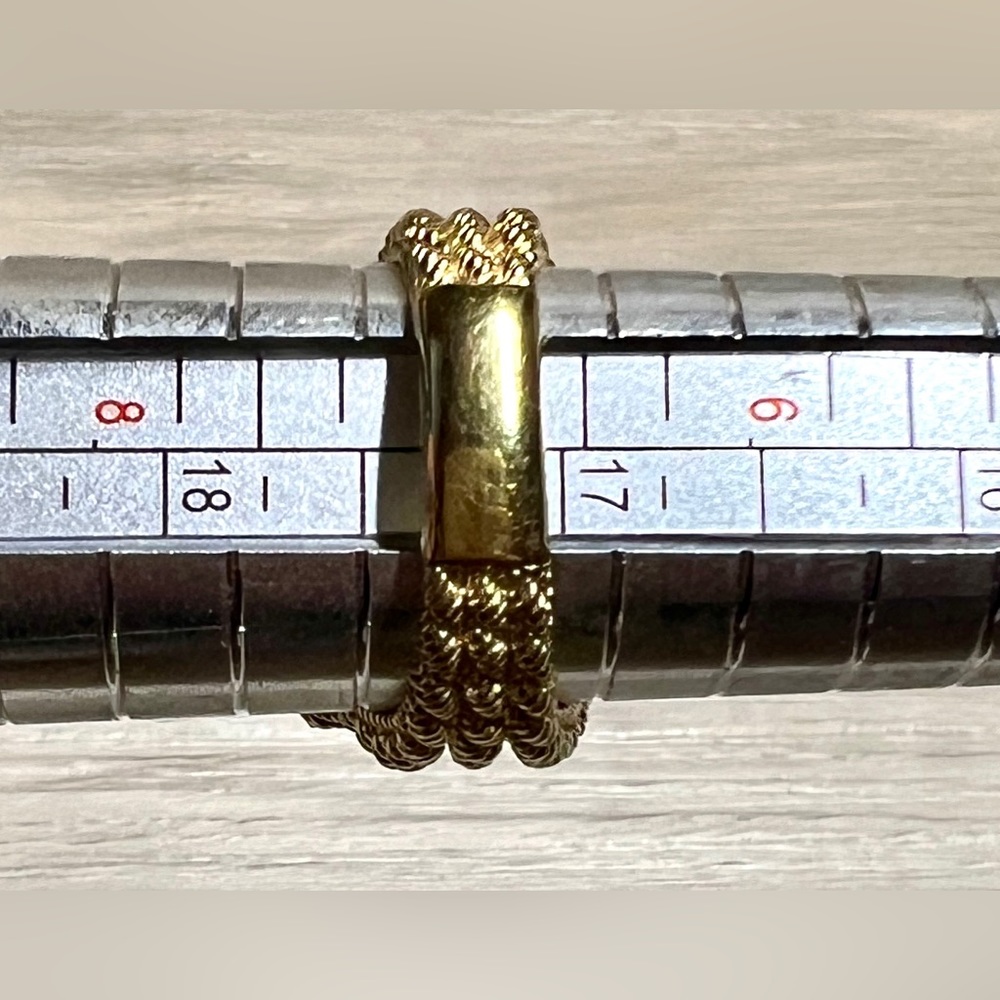 Judith Ripka Sterling Silver & 14K Gold Clad Diamonique Hearts Ring, Size 7, 9g - Picture 11 of 11